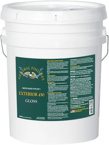 Vista 3 de General Finishes Exterior 450 Topcoat a base de agua, 1 cuarto de galón, brillo