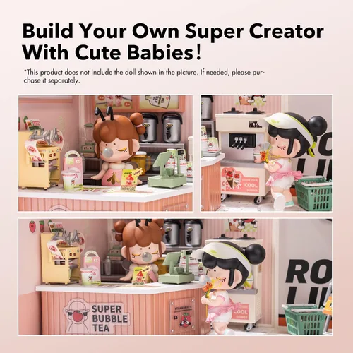 Vista 5 de Super Creator-Juego de Construcción de Bloques Mini Modelo para Adultos, Kit de Casa de Plástico en Miniatura Super Tienda-Juguetes de Bloques