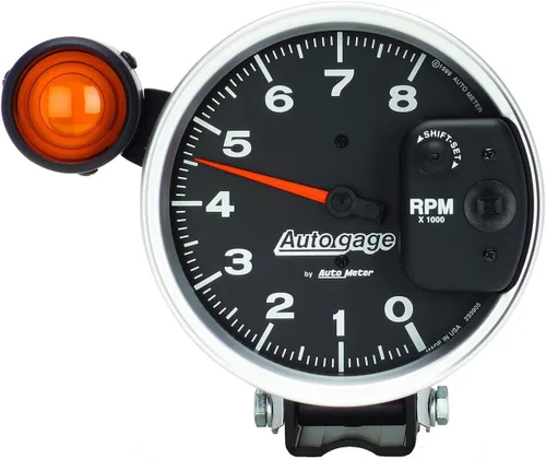 Vista 2 de Auto Meter 233905 Monster Autogage Tacómetro con luz indicadora de cambio.