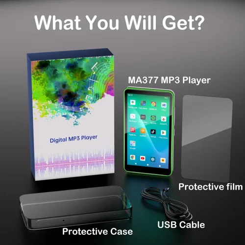 Vista 7 de Reproductor de MP3 Android para niños con azul y WiFi: 160 GB, táctil de 4 pulgadas, WiFi/Bluetooth Spotify, App Store, control parental