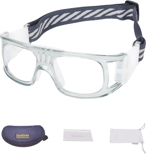 Vista 14 de SooGree Gafas deportivas de racquetbol, baloncesto, fútbol, fútbol, gafas protectoras, lentes de seguridad, lentes reemplazables