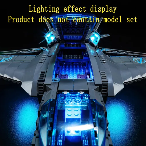 Vista 7 de GEAMENT Kit de luces LED compatible con Lego The Avengers Quinjet 76248 (juego de modelos no incluidos)