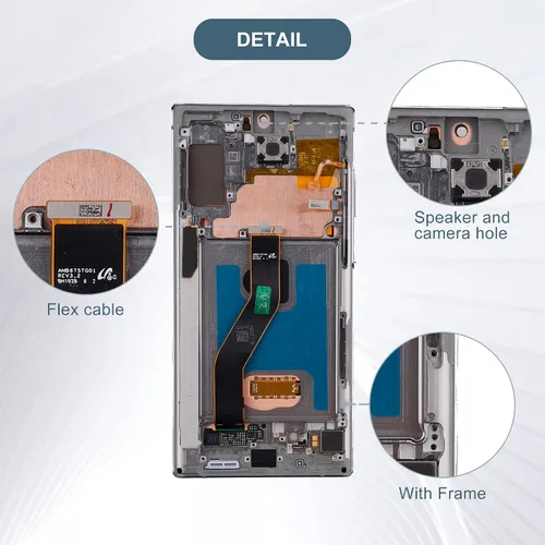 Vista 4 de Pantalla LCD compatible con Samsung Galaxy Note10+ Note 10 Plus SM-N975U SM-N975F/DS 6.8 pulgadas, pantalla táctil LCD con herramientas (gris)