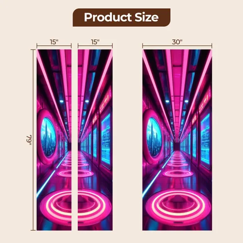 Vista 6 de Calcomanías para puerta, 3D y 90, diseño de arcade, visera, VR, aventura, murales, papel tapiz autoadhesivo para puerta, póster para dormitorio