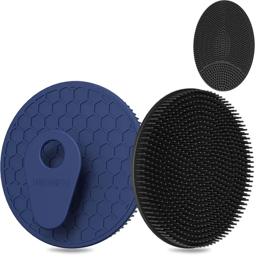 Vista 9 de INNERNEED Cepillo de ducha de silicona suave de grado alimenticio, negro+