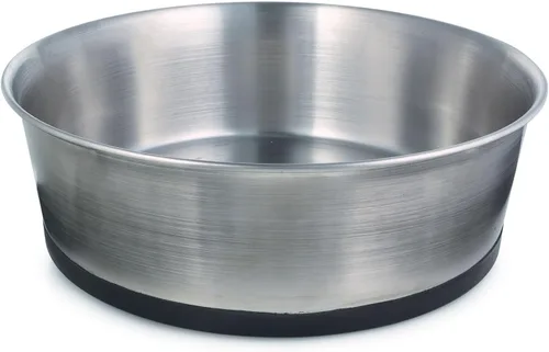 Vista 4 de ProSelect - Cuenco de acero inoxidable para perros con base de goma, 8 pulgadas, 52 onzas