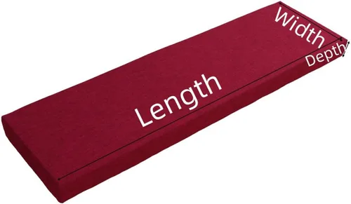 Vista 2 de Fundas de cojín para muebles de tamaño personalizado, fundas de repuesto, cojín de banco de poliéster de bambú para interiores, fundas para patio