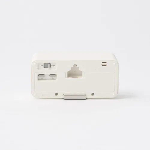 Vista 2 de Muji Reloj digital con alarma, pequeño, blanco
