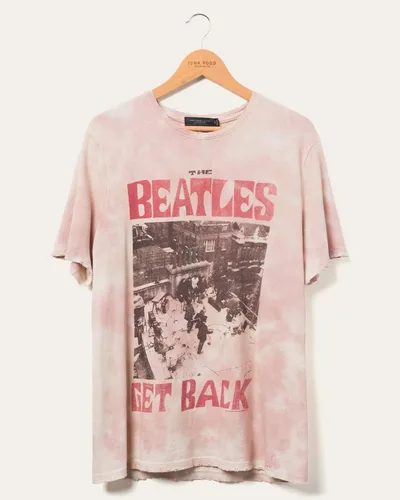 Vista 2 de Camiseta vintage de The Beatles Get Back John Paul Ringo George, Clay Cloud Wash
