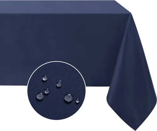 Vista 17 de Softalker - Mantel rectangular, impermeable y resistente a las manchas, mantel cuadrado de tela sin arrugas, lavable, cubierta de mesa de poliéster