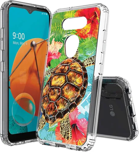 Vista 11 de Compatible con LG Aristo 5, funda transparente impresa, a prueba de golpes, arañazos, compatible con LG Phoenix 5/Fortune 3/Tribute Monarch/Risio 4