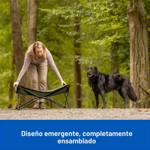 Vista 4 de Coolaroo On-The-Go - Kit de cama elevada para perros portátil y refrescante con tela HeatShield para perros pequeños, ligera y compacta, incluye