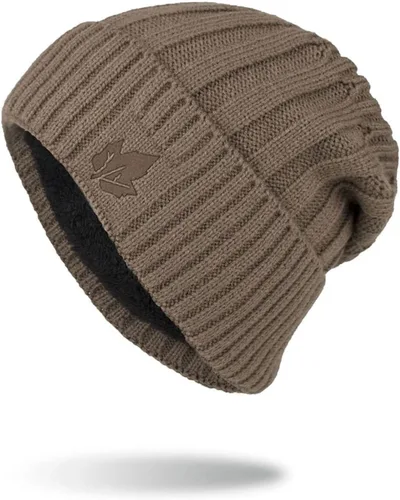 Vista 7 de Gorro de punto para hombre, gorro de invierno cálido Skullies para ciclismo al aire libre