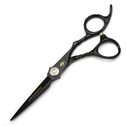 Vista 7 de JIESENYU Juego de tijeras de peluquería profesional y tijeras de peluquería de 6.0 in para salón, peluquería o uso doméstico, ligero y afilado