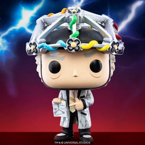 Vista 7 de POP Back to The Future - Doc with Helmet [Dr. Emmett Brown] Figura de vinilo Funko (empaquetada con funda protectora de caja compatible)