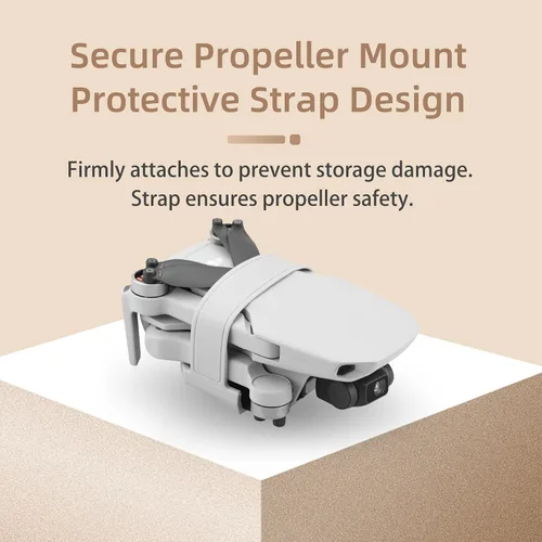 Vista 3 de Protector de hélice para DJI Mini 4K/Mini 2 SE/Mini 2/Mavic Mini, protector de hoja de dron de liberación rápida y correa estabilizadora, accesorios
