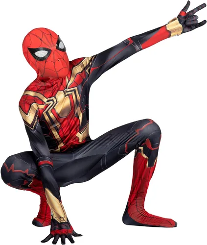 Vista 5 de Marvel Traje Zentai de lujo integrado de Spider-Man para jóvenes