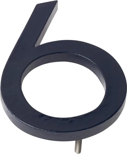 Vista 5 de Montague Metal Products MHN-12-F-NY1-4 Números flotantes modernos de aluminio cepillado sólido, 12 pulgadas, azul marino con recubrimiento en polvo