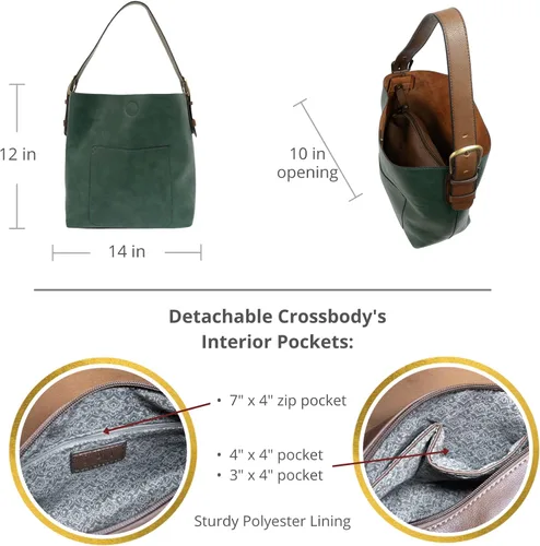 Vista 3 de Joy Susan Piel sintética para mujer bolso Hobo 2 en 1