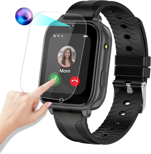 Vista 15 de OKYUK Reloj inteligente con GPS 4G para niñas y niños, IP67, impermeable, deportivo, reloj inteligente para niños, con cámara, WiFi, videollamada