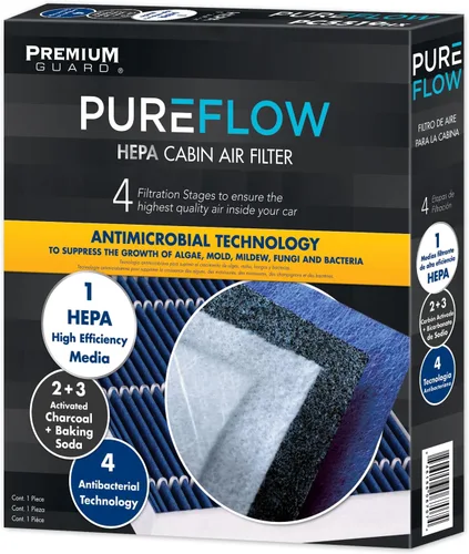 Vista 2 de Filtro de aire de cabina HEPA PureFlow PC9932HX Compatible con Nissan Murano 2015-2024, Altima 2013-2018, Pathfinder 2013-2020, INFINITI QX60