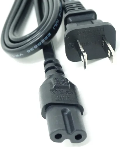 Vista 4 de MaxLLTo Cable de alimentación de repuesto de 2 clavijas para Sony Bravia TV KDL-32R300B KDL-32R330B KDL-40R350B KDL-40R380B 6 pies (negro)