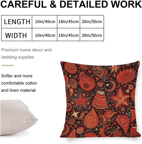 Vista 14 de Funda de almohada moderna para sofá, funda de almohada decorativa de tela de lino para exteriores, fundas de cojín de Navidad de Papá Noel