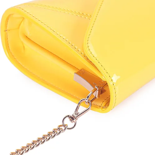 Vista 5 de DEXMAY - Bolso de mano de noche para mujer, de charol sintético, plegable, bolso formal