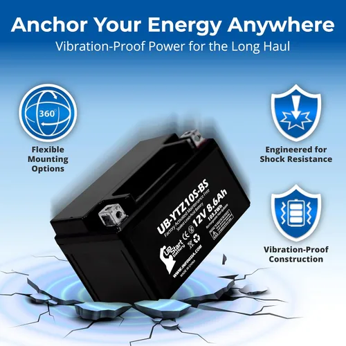 Vista 8 de Reemplazo YTZ10S-BS de 12V 8.6Ah para batería Honda 2003 CBR600RR – Compatible con Honda CBR 600 F4i, CBR 600RR, CBR600F4i 600CC batería