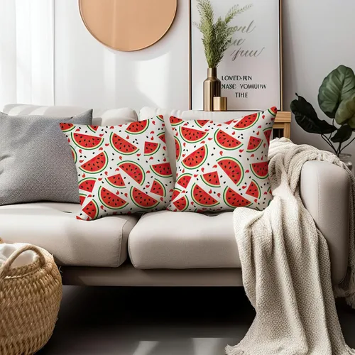 Vista 129 de Juego de 2 fundas de almohada de 16 x 16 pulgadas, diseño patriótico de bandera estadounidense con estrellas para exteriores, estilo casa de campo