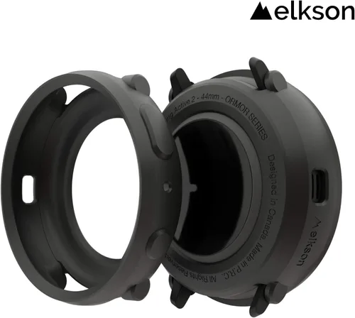 Vista 2 de elkson Compatible con Samsung Active 2 Bumper Case Cover 1.732 in Ormor Series Carcasas Carcasas protección contra caídas duradera grado militar TPU