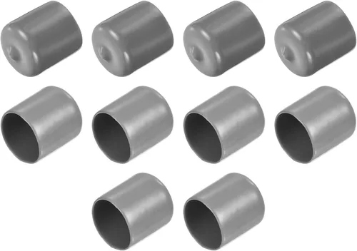 Vista 41 de uxcell 10 tapas de goma para extremos de 0.591 in de identificación, tapa de extremo redondo, protectores de rosca de tornillo, color negro