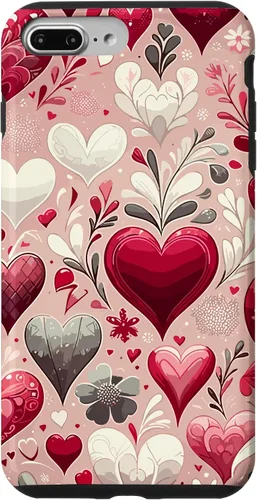 Vista 11 de Funda romántica para iPhone 11 Pro Max con corazones encantadores para el día de San Valentín