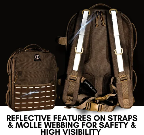 Vista 3 de HYPERWEAR Hyper Ruck, mochila de 20 L con 3 fundas para placa de pesolaptop
