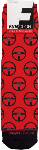 Vista 4 de Función patrón de volante de auto de carreras, calcetines rojos para hombre y mujer, Monte Carlo, cuero Racecar Drift Driver Jdm Classic Euro KDM