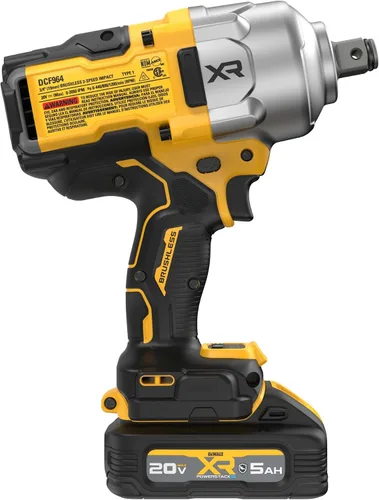Vista 6 de DEWALT Kit de llave de impacto inalámbrica 20V MAX XR de 3/4 pulgadas con batería POWERSTACK y cargador (DCF964GH1)