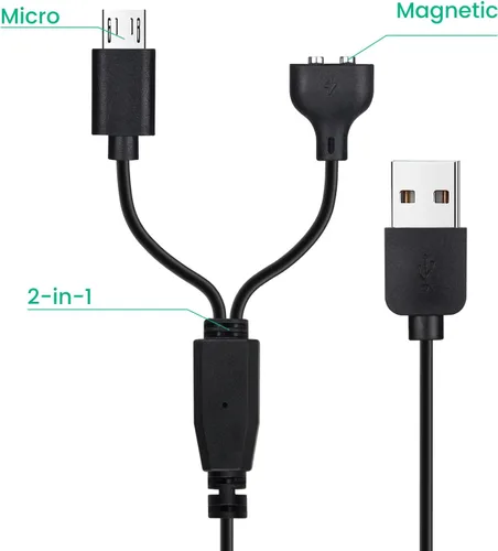 Vista 5 de Paquete de 2 cargadores para collar de entrenamiento de perros NVK, cable magnético para collar UKE