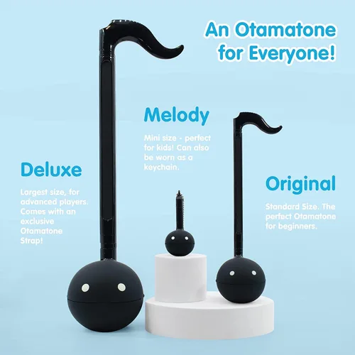 Vista 7 de Otamatone Negro Japonés Instrumento Musical Electrónico Portátil Sintetizador de Música Conjunto Coleccionista Regular + Deluxe