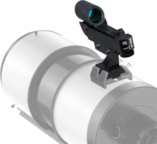 Vista 2 de Buscador de puntos rojos de brillo, visor de puntero estrella, accesorios para telescopio astronómico con soporte deslizante