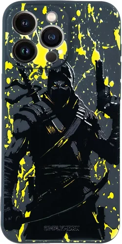 Vista 87 de SIMPLYMDRN Funda delgada para iPhone 12 Pro Max, diseño de guerrero, funda genial para hombres, funda de soldado de combate, delgada y flexible
