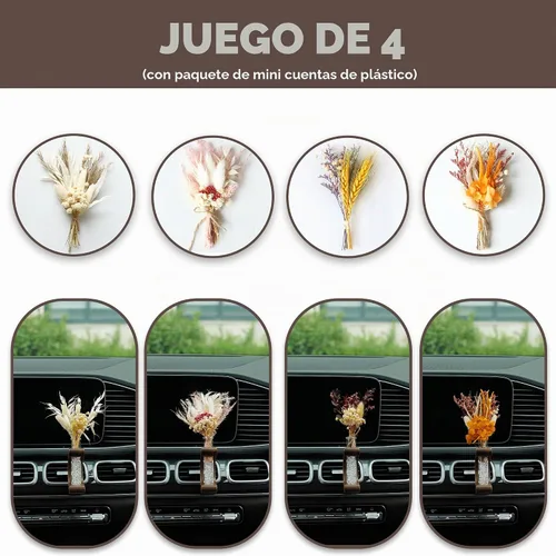 Vista 2 de Clip para salida de aire con jarrón de brotes, mini estación de propagación de plantas, accesorios de decoración de auto boho, regalos para mujeres