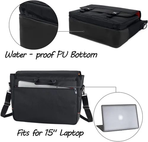 Vista 4 de CURMIO Bolsa de Bartender, Bolsa de Viaje para Juego de Herramientas de Bar, Kits de Bartender para Almacenamiento con Compartimentos Acolchados