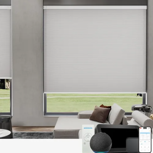 Vista 22 de MYshade Persianas celulares de tamaño personalizado, persianas opacas sin cordones para dormitorio, baño, sala de estar, control de luz, persianas