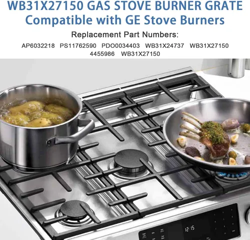 Vista 5 de WB31X27150 Piezas de repuesto de rejilla central Gratefor GE Gas Stove Reemplazar WB31X24737 AP5985159 Gas Range Quemador Rejilla