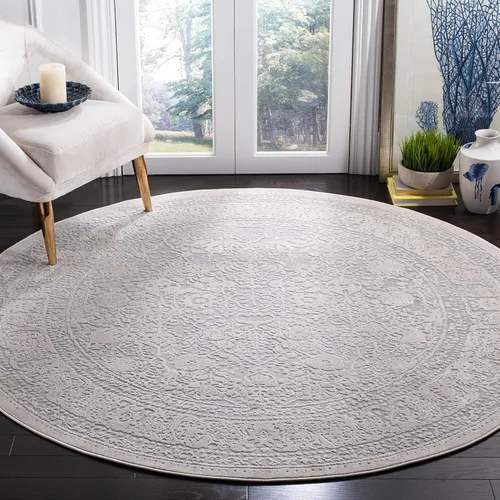 Vista 19 de SAFAVIEH Reflection Collection - Alfombra decorativa, 2 pies 3 pulgadas x 3 pies, color beige y crema, no desprende pelusa y es fácil de limpiar
