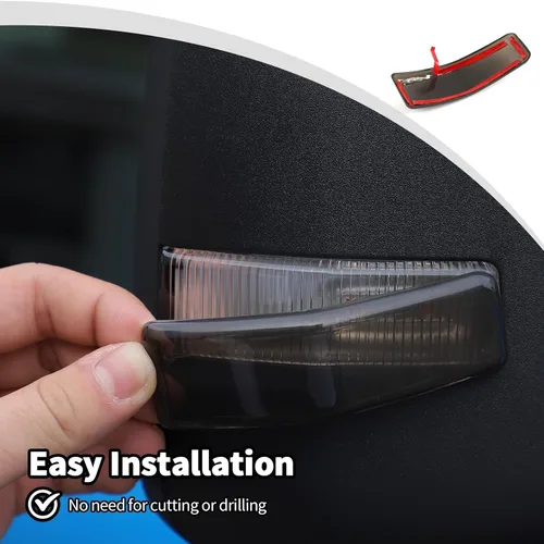 Vista 4 de JWWY Cubierta de luz de señal de giro para espejo retrovisor, intermitente, luz de señal para espejo retrovisor, ajuste para Ford Bronco 2021-2024