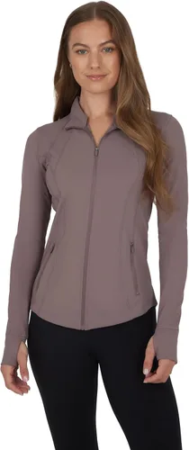 Vista 11 de 90 Degree By Reflex Chaqueta ligera atlética con cremallera completa, ajuste delgado, para correr, con aberturas para los pulgares Negro