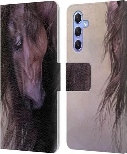 Vista 184 de Head Case Designs Officially Licensed Laurie Prindle A Morgan Christmas Western Stallion Leather Wallet Case Compatible with Samsung Galaxy A07 4G