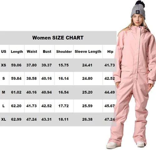Vista 6 de RIUIYELE One Pieces Ski Suits Jumpsuits Couple SKi Suit Coveralls Winter Outdoor Waterproof Snowsuits for Snow Sports