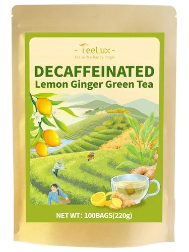Vista 38 de TeeLux Bolsas de té verde menta, té verde con menta, menta verde y citronela, con cafeína, 100% real y natural, 100